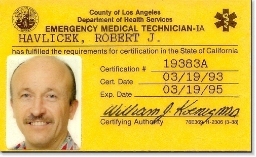 California State Certification, EMT1A